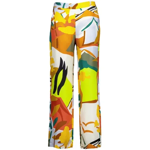 Colorful Landscape Print Wide Leg Pants , female, Sizes: L, M, 2XL, XL - Xandres - Modalova