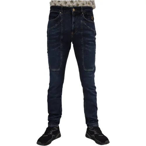 Slim Fit Patch Jeans , Herren, Größe: W31 - Jeckerson - Modalova