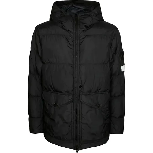 Puffer Hooded Jacket with Pockets , male, Sizes: XL, S, L, 2XL - Stone Island - Modalova