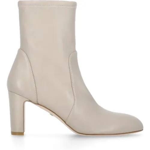 Ivory Leather Ankle Boots for Women , female, Sizes: 4 1/2 UK, 6 1/2 UK - Stuart Weitzman - Modalova