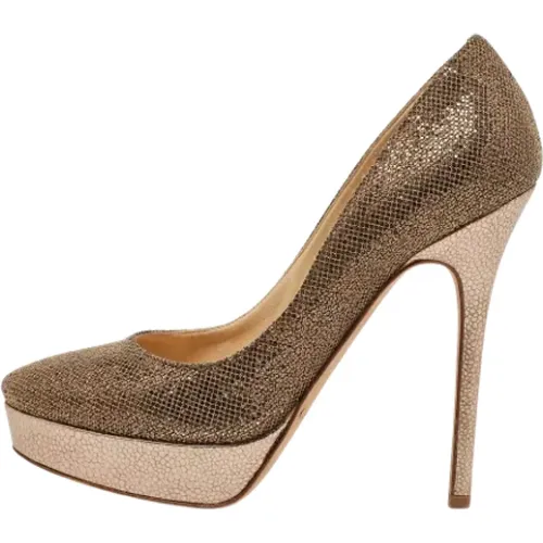 Pre-owned Leather heels , female, Sizes: 4 1/2 UK - Jimmy Choo Pre-owned - Modalova