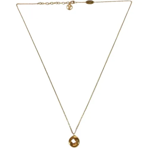 Pre-owned Gold necklaces , female, Sizes: ONE SIZE - Louis Vuitton Vintage - Modalova