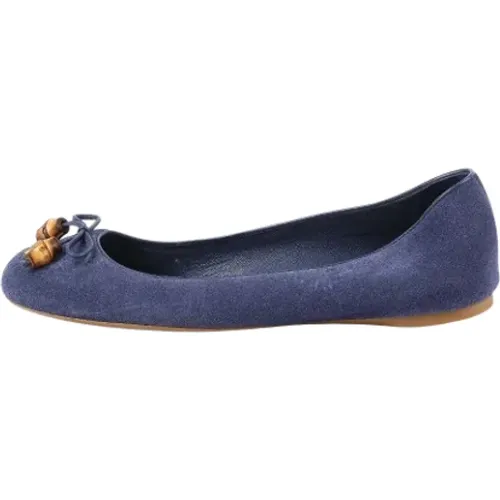 Pre-owned Suede flats , female, Sizes: 4 UK - Gucci Vintage - Modalova