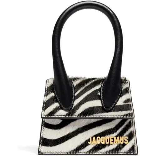 Zebra Print Foldover Bag , female, Sizes: ONE SIZE - Jacquemus - Modalova