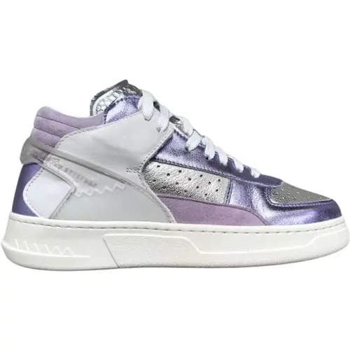 Crystal Mid-Top Leather Sneakers , female, Sizes: 4 UK, 6 UK, 7 UK, 5 UK - RUN OF - Modalova