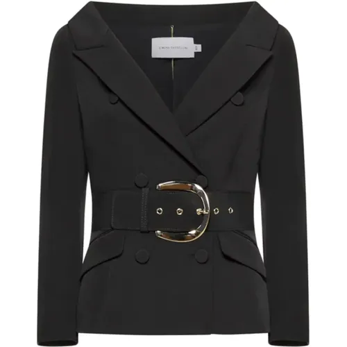 Schwarze Jacken für Frauen , Damen, Größe: M - Simona Corsellini - Modalova