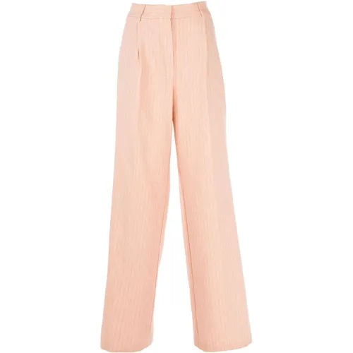 Elegant Palazzo Trousers Purple Outlet , female, Sizes: S - pinko - Modalova