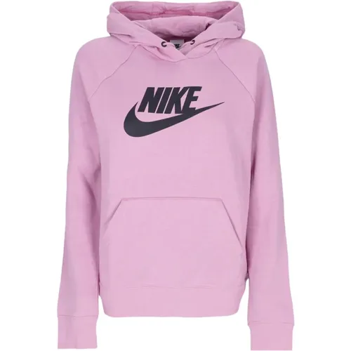 Essential Hoodie Orchid/Black , female, Sizes: XS - Nike - Modalova