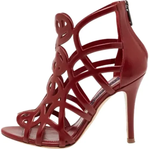 Pre-owned Leather sandals , female, Sizes: 3 UK - Ralph Lauren Pre-owned - Modalova