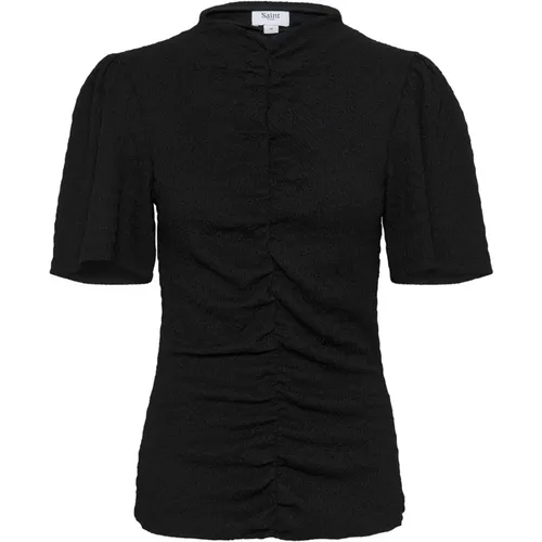 Elegant Ruched Blouse , female, Sizes: S, L, XS, M, XL - Saint Tropez - Modalova