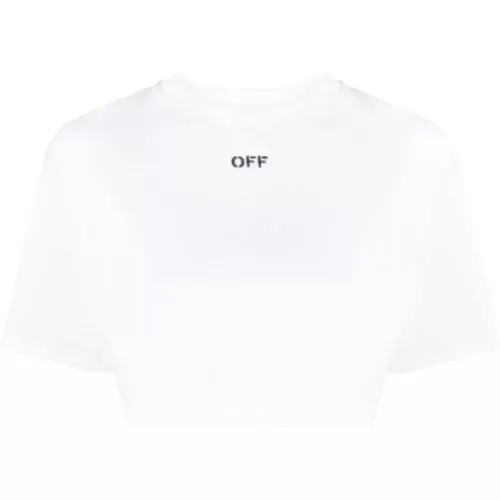 Off , Off- T-shirts and Polos , female, Sizes: S - Off White - Modalova
