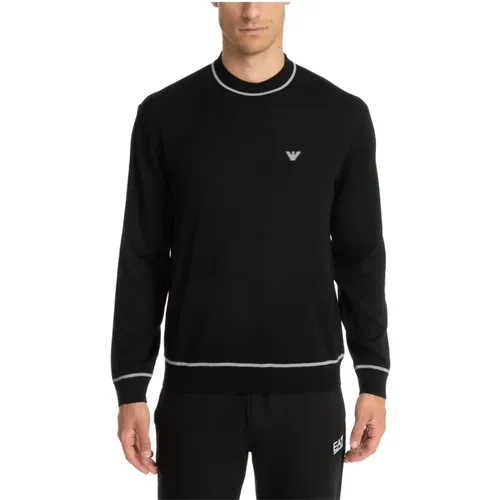 Einfacher Logo Pullover , Herren, Größe: M - Emporio Armani - Modalova