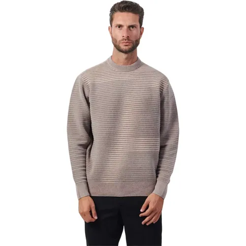 Gestreifter Grauer Pullover , Herren, Größe: 2XL - Armani Exchange - Modalova