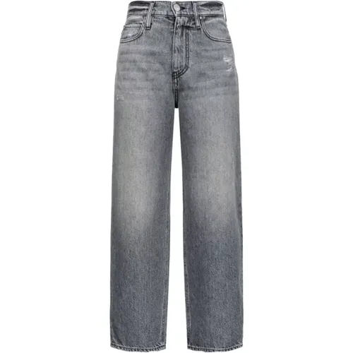 Graue Gewaschene Denim Straight Leg Jeans , Damen, Größe: W27 - pinko - Modalova