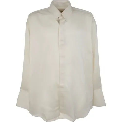 Ivory Oversize Shirt , male, Sizes: S - Ami Paris - Modalova