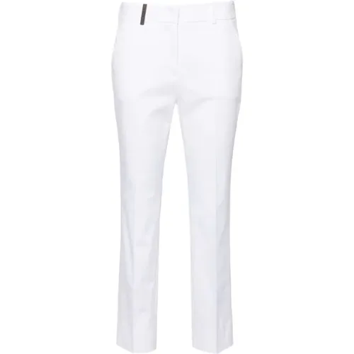 Reine weiße Hose , Damen, Größe: 2XS - PESERICO - Modalova