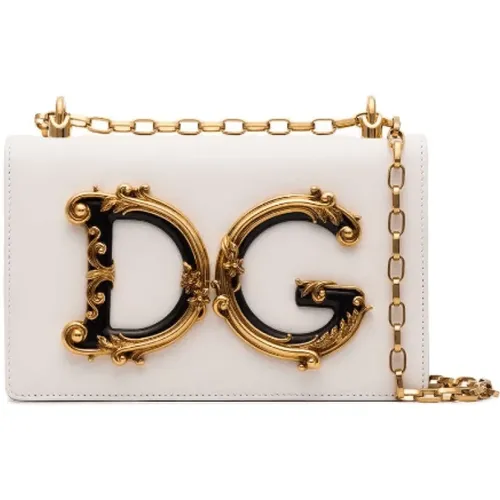 Baroque DG Logo Shoulder Bag , female, Sizes: ONE SIZE - Dolce & Gabbana - Modalova