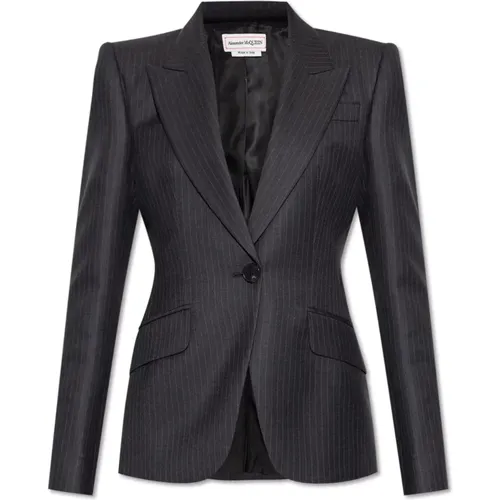 Blazer mit gestreiftem Muster - alexander mcqueen - Modalova