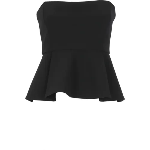 Schwarzes ärmelloses Flounce-Top , Damen, Größe: 3XS - pinko - Modalova