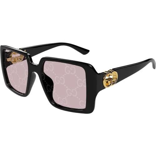 Stilvolle Sonnenbrille in Schwarz , Damen, Größe: 54 MM - Gucci - Modalova