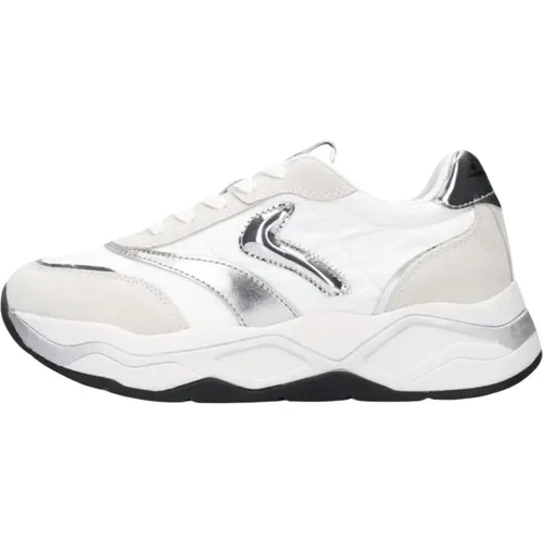 Weiße Low-Top-Sneakers Club108 , Damen, Größe: 37 EU - Voile blanche - Modalova