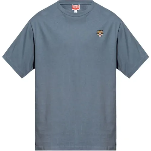 Logo Rundhalsausschnitt Jersey T-Shirt , Herren, Größe: M - Kenzo - Modalova