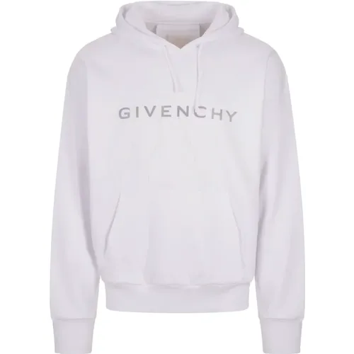 Weiße Logo-Print Hoodie Pullover - Givenchy - Modalova