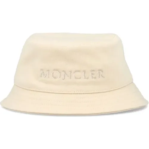 Kinder Weiß Baumwolle Fleece Hut - Moncler - Modalova