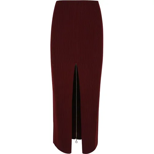 Ruby Wine Rib Skirt , female, Sizes: M, XS, S - Patou - Modalova