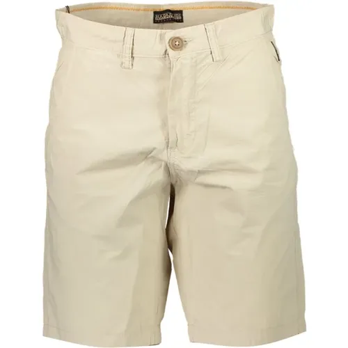 Bermuda Shorts mit Stickerei , Herren, Größe: W34 - Napapijri - Modalova