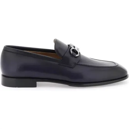 Gancini Loafers aus genarbtem Leder , Herren, Größe: 39 1/2 EU - Salvatore Ferragamo - Modalova