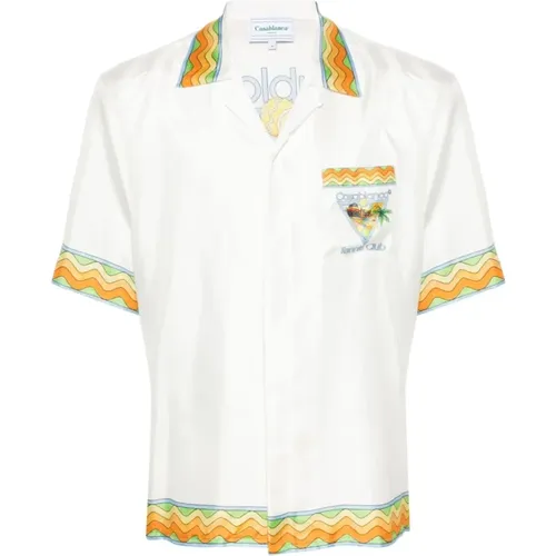 Shirts White , male, Sizes: L, XL - Casablanca - Modalova