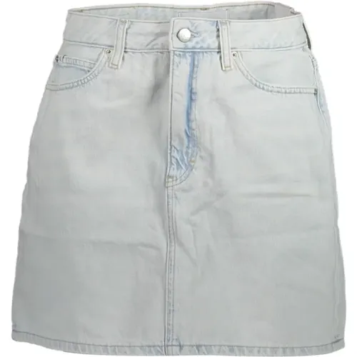 Short Denim Skirt, 5 Pockets , female, Sizes: W25, W24 - Calvin Klein - Modalova