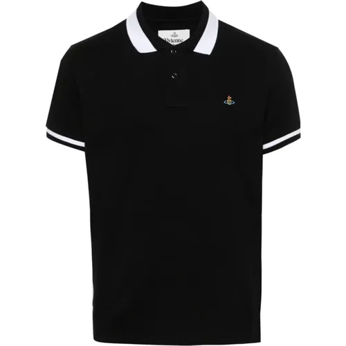 Schwarzes gestreiftes Poloshirt - Vivienne Westwood - Modalova