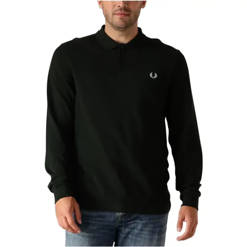 Herren Langarm Polo & T-Shirt , Herren, Größe: S - Fred Perry - Modalova