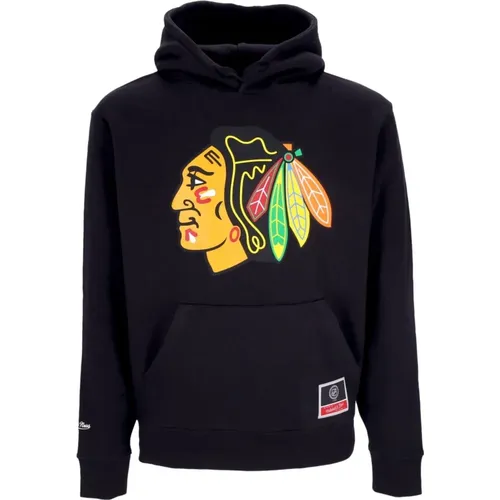 NHL Team Logo Hoodie Schwarz , Herren, Größe: L - Mitchell & Ness - Modalova