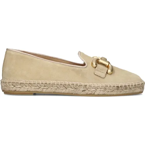 Taupe Wildleder Loafers mit Bit-Detail , Damen, Größe: 36 EU - Lina Locchi - Modalova