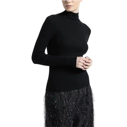 Reine neue Wolle Rollkragenpullover , Damen, Größe: XS - PESERICO - Modalova