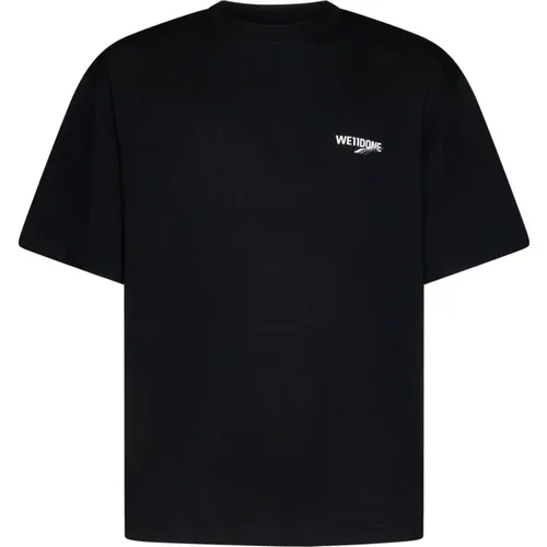 Schwarzes Wave Logo T-Shirt - We11Done - Modalova