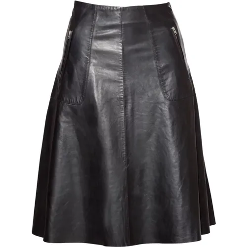 Zippered Midi Skirt 1083M , female, Sizes: 2XL, L, 4XL, M, 3XL, XL, XS, S - Btfcph - Modalova