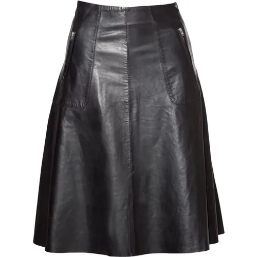 Zippered Midi Skirt 1083M , female, Sizes: L, 3XL, XS - Btfcph - Modalova