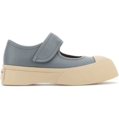 Pulverblaue Mary Jane Platform Sneakers , Damen, Größe: 38 EU - Marni - Modalova