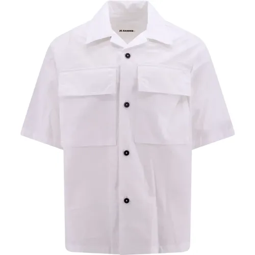 Herrenbekleidung Hemden Weiß Ss23 , Herren, Größe: M - Jil Sander - Modalova