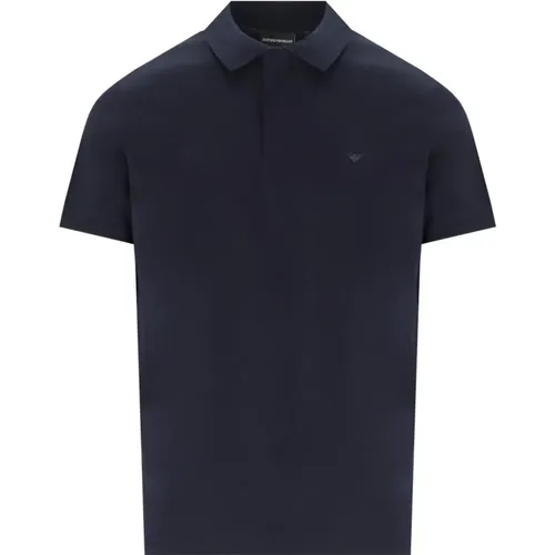 Marineblau Travel Essential Poloshirt , Herren, Größe: 2XL - Emporio Armani - Modalova