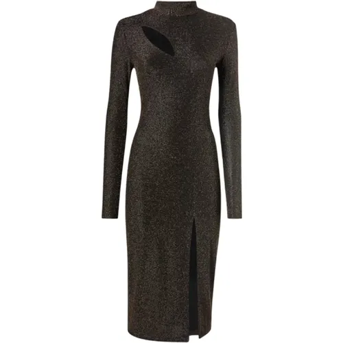 Elegantes Midi Slim Kleid - Gold , Damen, Größe: XS - Just Cavalli - Modalova