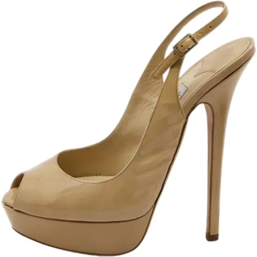 Pre-owned Leather sandals , female, Sizes: 5 1/2 UK - Jimmy Choo Pre-owned - Modalova