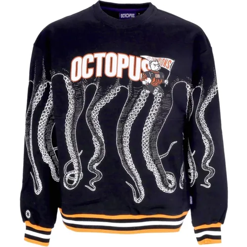 Black Lightweight Crewneck Sweatshirt , male, Sizes: M, XL, L, S - Octopus - Modalova