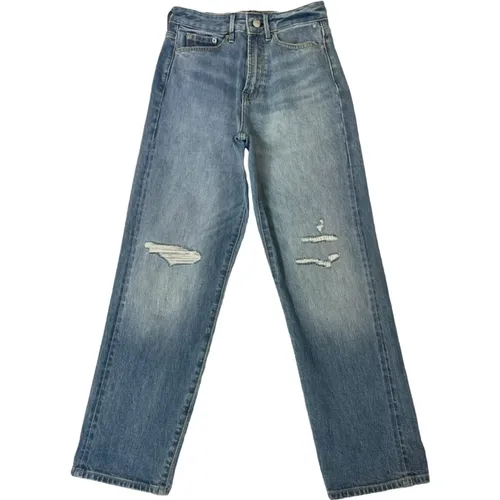 Weite Bein Passform Mittelblaue Jeans - Denham - Modalova