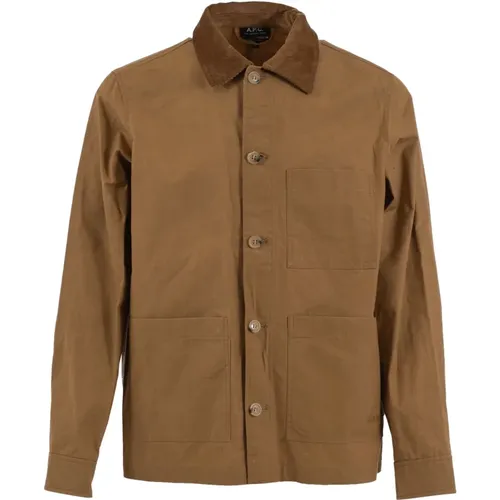 Jacket with collar , male, Sizes: XL - A.p.c. - Modalova