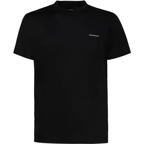 Logo Print Cotton T-Shirt , male, Sizes: L - Emporio Armani - Modalova